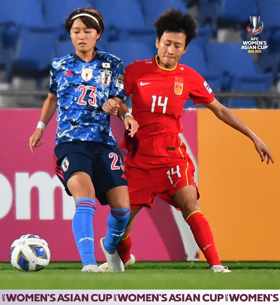 Tuyển nữ Nhật Bản chơi lấn lướt tuyển nữ Trung Quốc nhưng nhận trận thua đáng tiếc. Ảnh: AFC