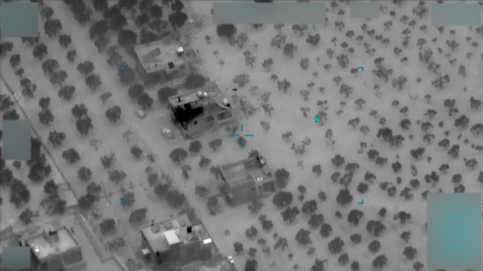 Hình ảnh do Bộ Quốc phòng Mỹ công bố cho thấy vị trí ngôi nhà mà thủ lĩnh IS ẩn náu. Ảnh: AFP