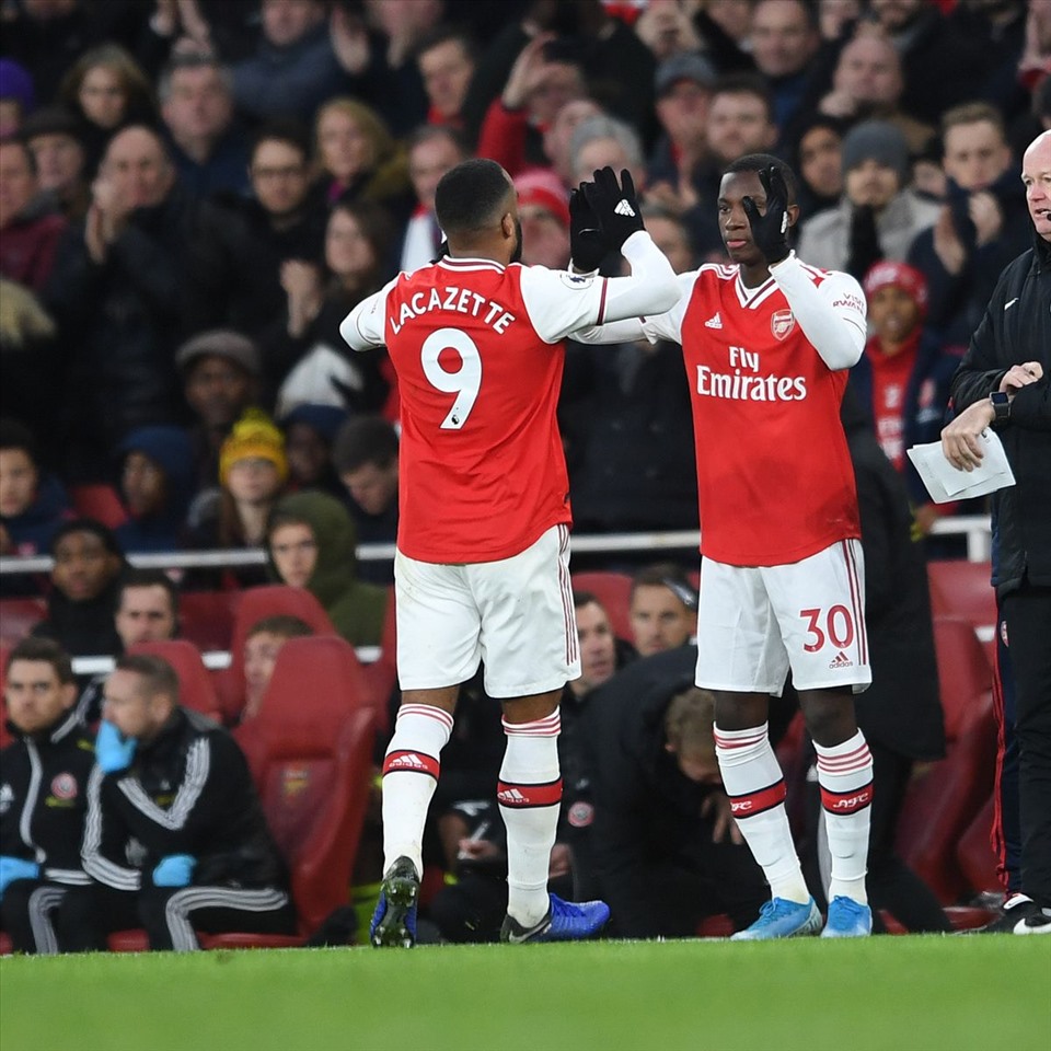 Bộ đôi tiền đạo kém chất lượng của Arsenal. Ảnh: AFP