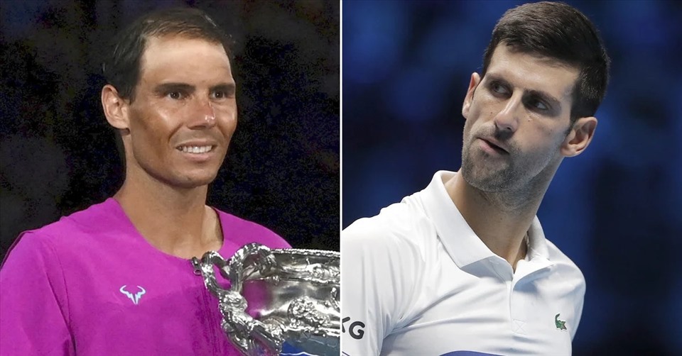Cuộc đua của Nadal và Djokovic sẽ dừng lại ở con số 25 Grand Slam? Ảnh: Daily Mail