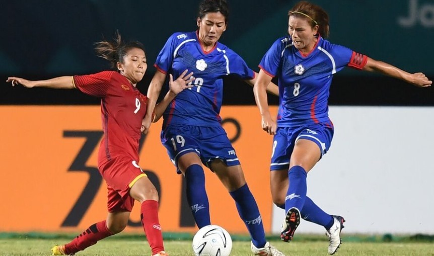 Tuyển nữ Việt Nam buộc phải đánh bại Đài Loan để giành tấm vé góp mặt tại World Cup 2023. Ảnh: AFC