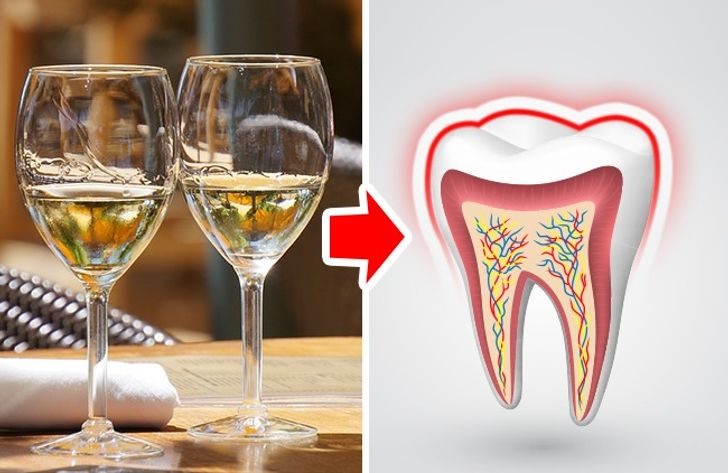 Rượu trắng không tốt cho men răng. Nó có thể dẫn tới tình trạng răng quá nhạy cảm, có thể gây ra gãy rụng.