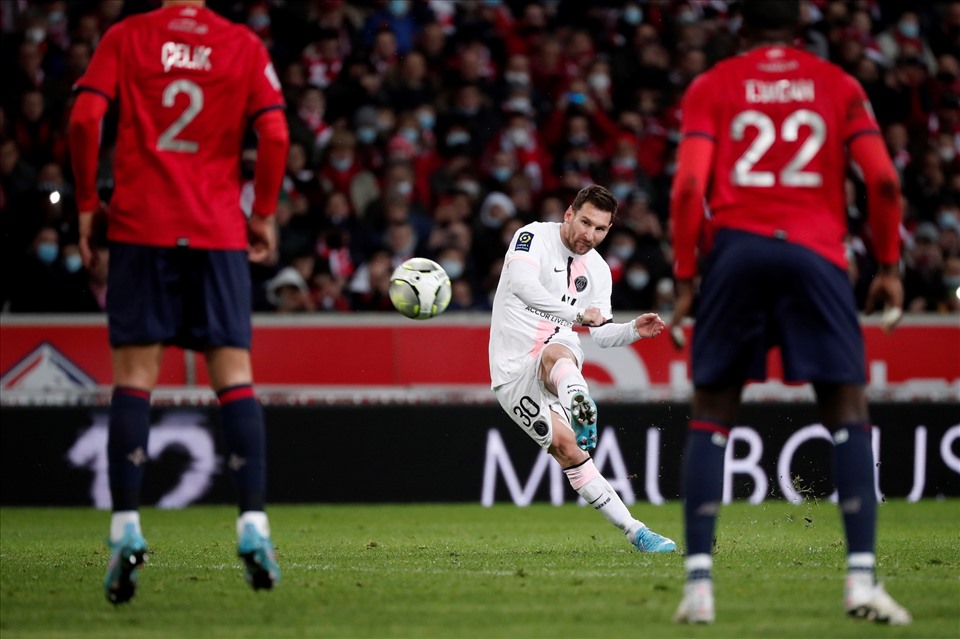 Messi mới chỉ có 2 bàn thắng tại Ligue 1 mùa giải 2021-22. Ảnh: AFP