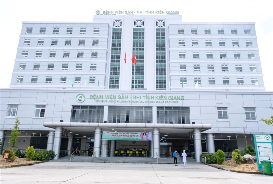 Bệnh viện Sản - Nhi Kiên Giang quy mô lớn nhất khu vực ĐBSCL. Ảnh: BV