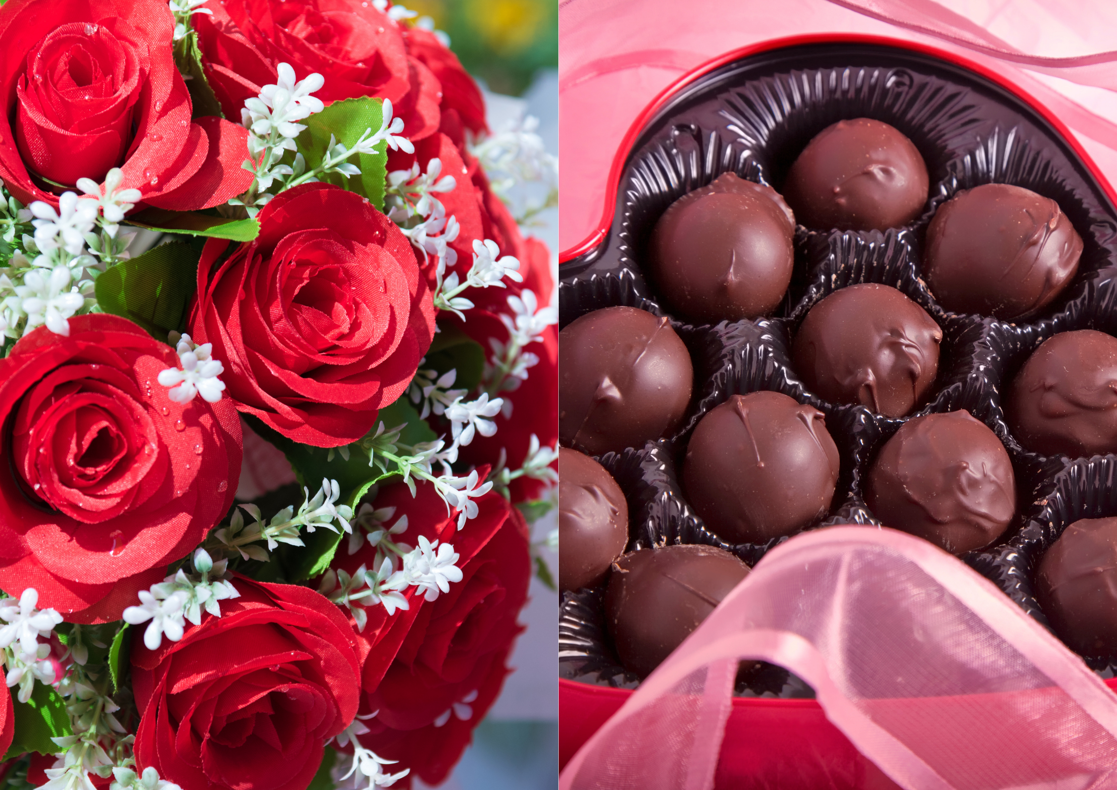 Hoa hồng đỏ, socola là những món quà phổ biến trong ngày Valentine. Ảnh minh họa: Phương Thảo