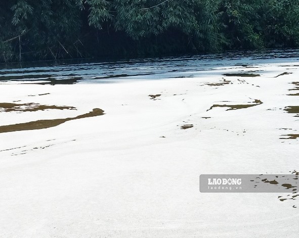 Bọt nổi trắng xoá mặt nước kèm mùi hôi tanh, đó là tình trạng diễn ra thường xuyên tại sông Phó Đáy đoạn chảy qua các xã Trung Minh, Hùng Lợi, Trung Sơn của huyện Yên Sơn (Tuyên Quang).