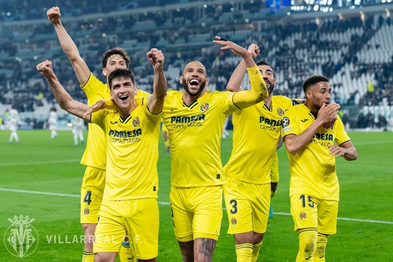 Niềm vui chiến thắng của các cầu thủ Villarreal. Ảnh: Villarreal