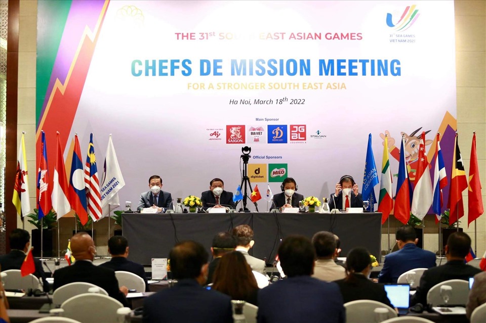 Hội nghị Trưởng đoàn SEA Games 31 lần thứ 2 diễn ra tại Hà Nội. Ảnh: T.T
