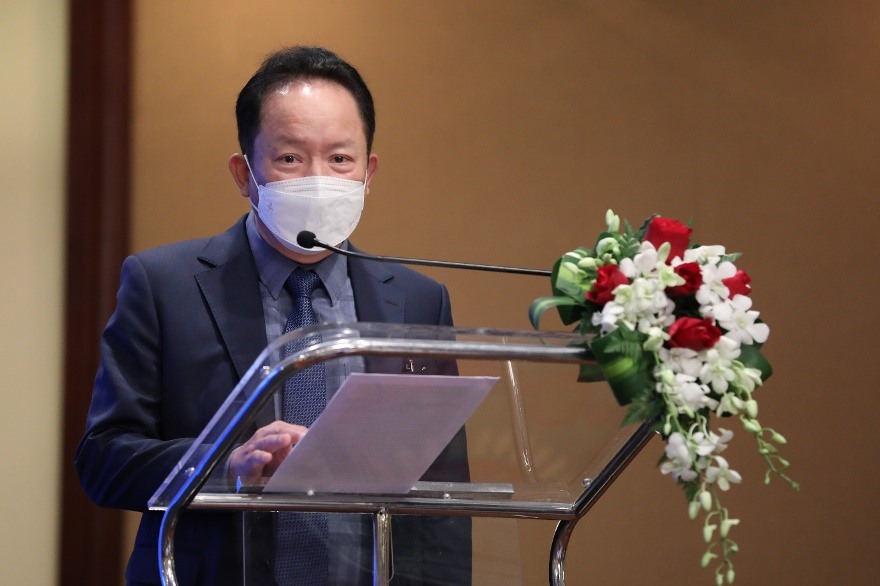 Ông Tô Đình Tơn - Phó Tổng Giám đốc Agribank phát biểu tại một hội thảo tổ chức gần đây. Ảnh: N.H