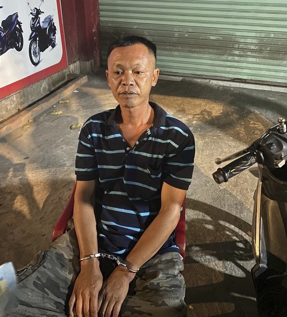 Nguyễn Quốc Lâm khi bị bắt. Ảnh: CA