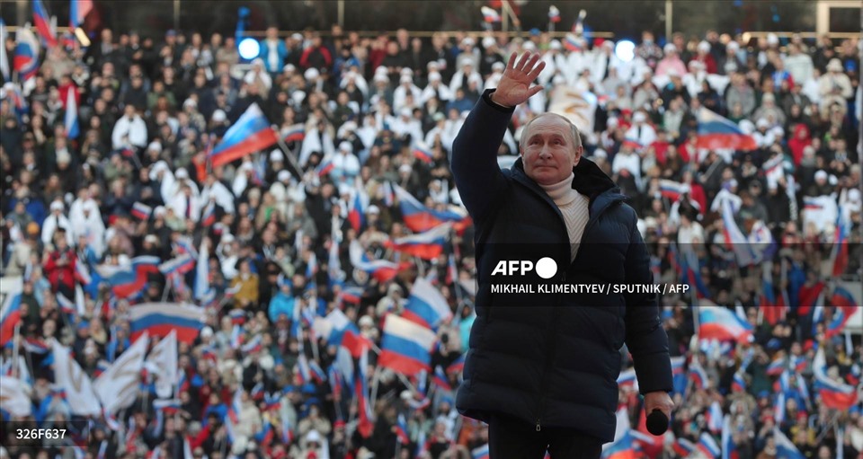 Ông Putin nhận được sự ủng hộ của đông đảo người dân. Ảnh: AFP
