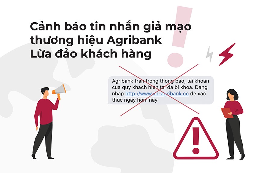 Agribank khuyến cáo tới khách hàng thận trọng với các hình thức lừa đảo mới. Ảnh: N.H