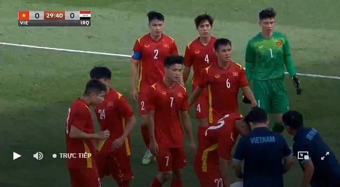 U23 Việt Nam kiểm soát bóng tốt hơn trong 30 phút đầu trận, nhưng không tạo ra được nhiều cơ hội rõ ràng. Ảnh: Chụp màn hình