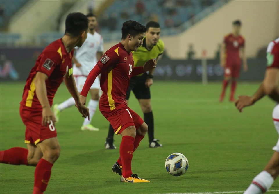Tuyển Việt Nam thất bại trước Oman ở trận đấu cuối cùng trên sân nhà. Ảnh: Thanh Vũ