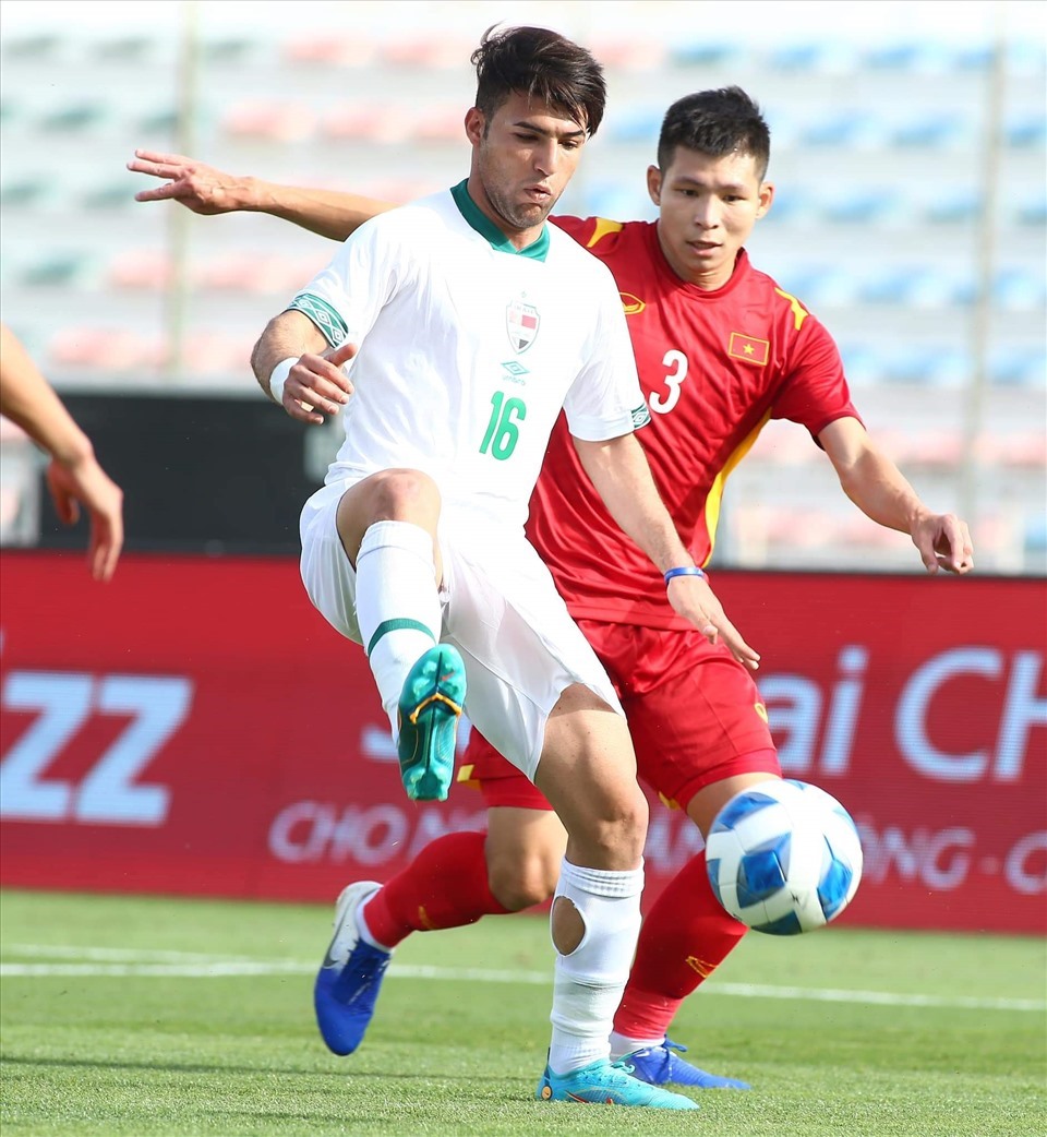 23 Việt Nam tái đấu với U23 Iraq ở vòng đấu thứ 3 tại giải giao hữu U23 Dubai Cup 2022. Ảnh: IFA