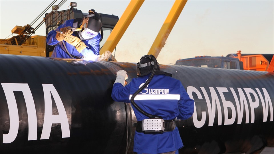 Đường ống dẫn khí Sức mạnh Siberia từ Nga sang Trung Quốc. Ảnh: Gazprom