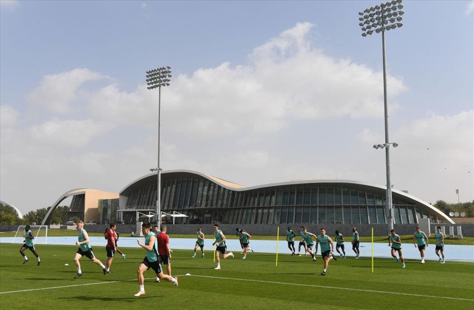 Newcastle trong chuyến tập huấn nhẹ ở Dubai. Ảnh: AFP