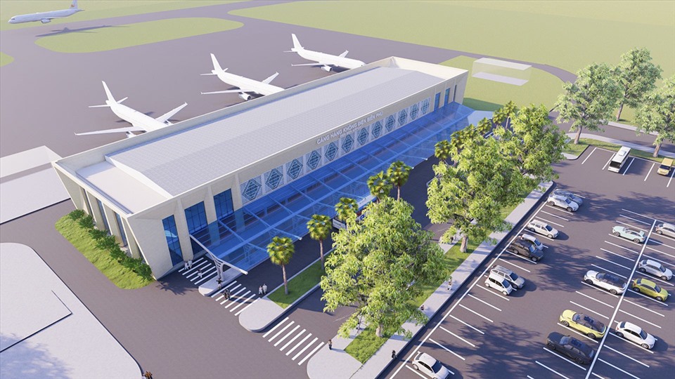 Mô hình dự án Cảng hàng không Điện Biên. Ảnh: ACV