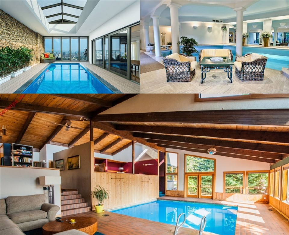 Bể bơi trong nhà đang trở thành xu hướng kiến trúc được yêu thích, đem đến sự riêng tư, thoải mái cho cả gia đình... Đồ họa: M.H