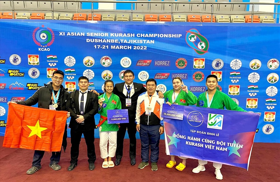 Tuyển Kurash Việt Nam đặt mục tiêu bảo vệ ngôi vô địch SEA Games 31 ở nhiều hạng cân sở trường. Ảnh: HLV Nguyễn Tuấn Học