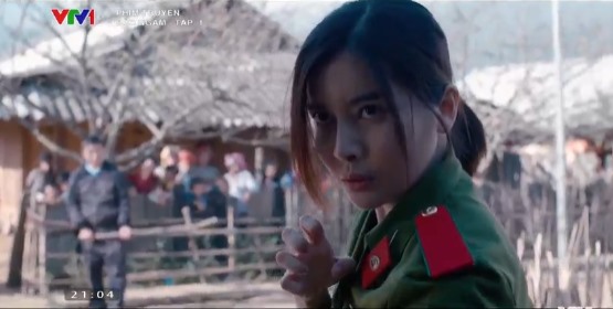 Nữ diễn viên Cao Thái Hà trong “Bão ngầm“. Ảnh: CMH