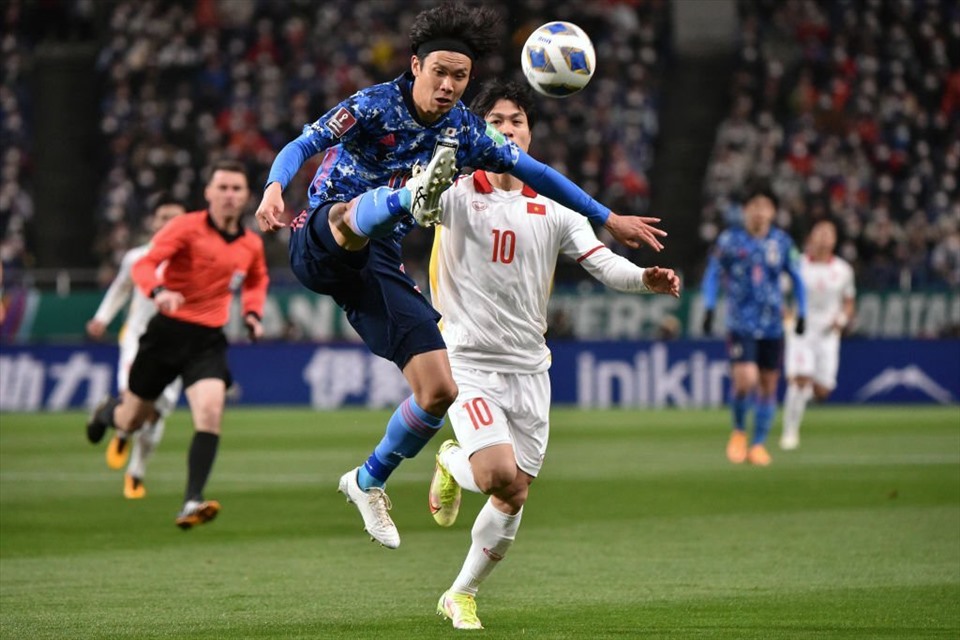 Tuyển Việt Nam có trận hòa 1-1 trước tuyển Nhật Bản ở trận đấu cuối cùng tại vòng loại cuối World Cup 2022. Ảnh: AFP