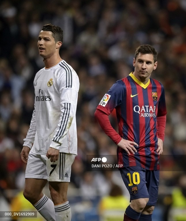Sau khi rời khỏi Laliga, cả Messi và Ronaldo đều không còn thường xuyên đối đầu với nhau. Ảnh: AFP