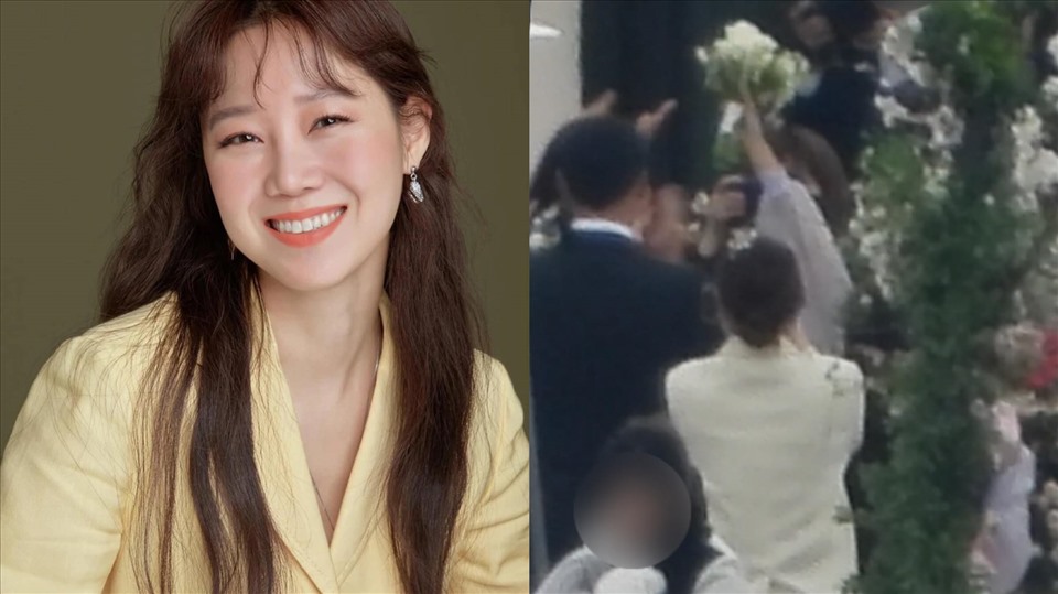 Khoảnh khắc Gong Hyo Jin bắt  hoa cưới được Yoona (SNSD) ghi lại. Ảnh: pickcon.co.kr