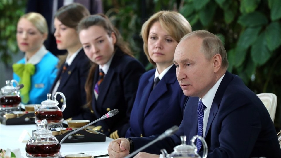 Tổng thống Nga Vladimir Putin phát biểu hôm 5.3. Ảnh: Ria Novosti