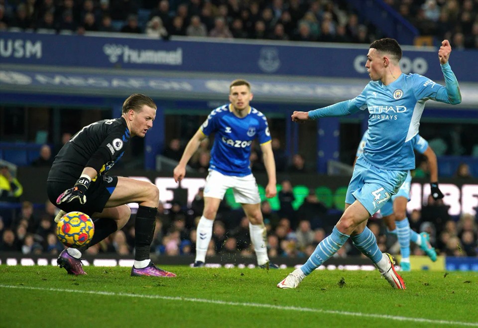Man City vừa thắng nhọc Everton. Ảnh: AFP