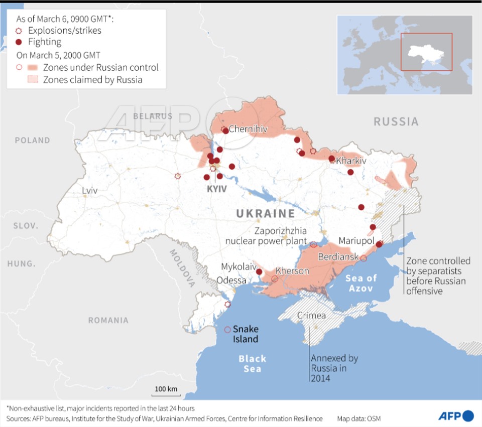 Thành phố cảng Odessa được xem là mục tiêu tấn công lớn tiếp theo của Nga tại Ukraina. Ảnh: AFP