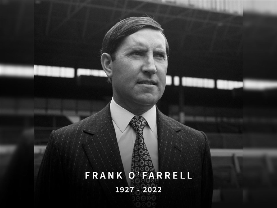Cựu huấn luyện viên Frank O'Farrell qua đời. Ảnh: ManUnitedFC