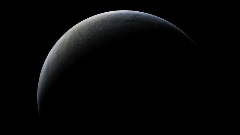 Hình ảnh ngược sáng của sao Mộc do Juno chụp. Ảnh: NASA/JPL-Caltech/SwRI/MSSS/Kevin M. Gill