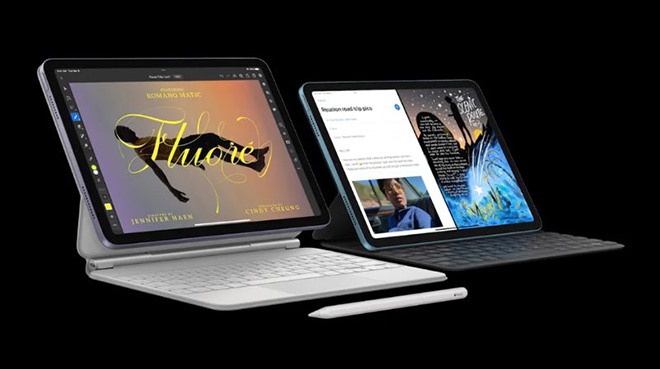 iPad Air 2022 cũng có thể dùng với một loạt phụ kiện bao gồm Apple Pencil, Magic Keyboard và Smart Keyboard Folio. Ảnh: Apple