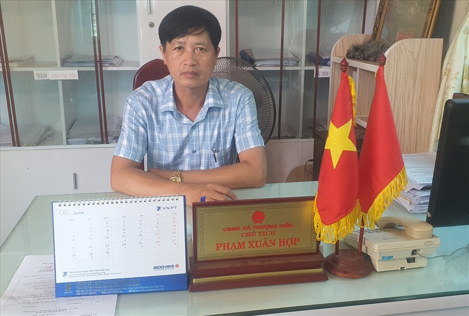 Ông Phạm Xuân Hợp - Chủ tịch UBND xã Thượng Hiền. Ảnh: T.D