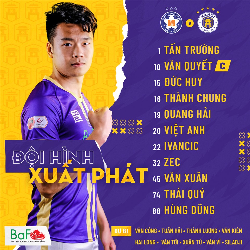 Quang Hải đá chính ở trận đấu gặp Đà Nẵng chiều 11.4. Ảnh: Hà Nội FC