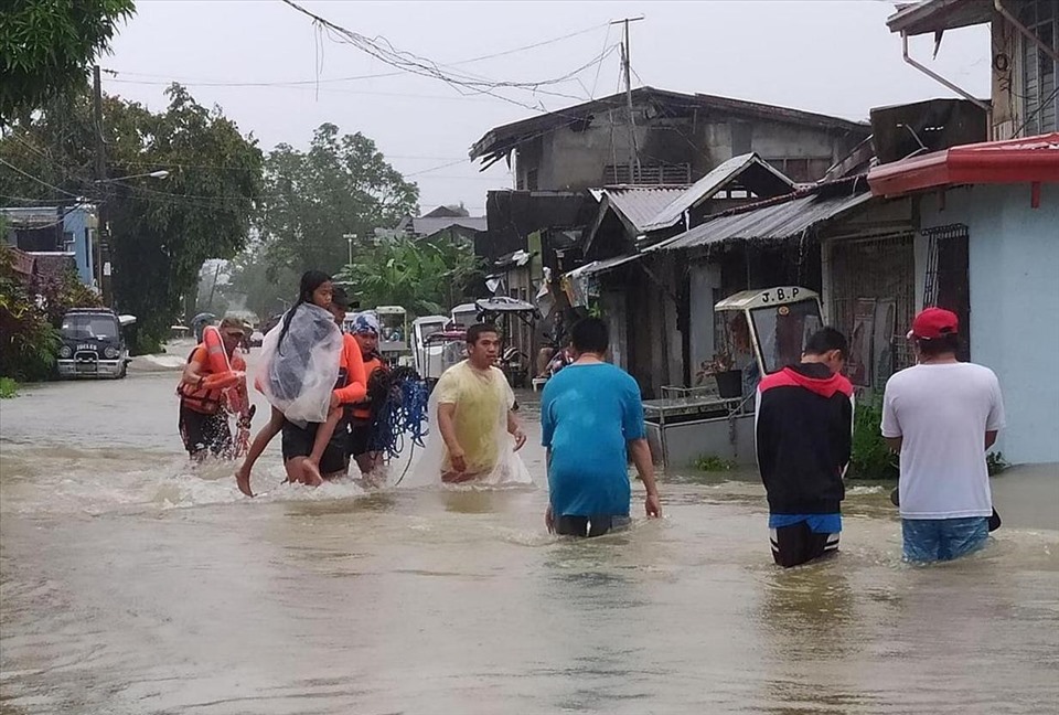 Bão Megi gây lụt lội. Ảnh: AFP