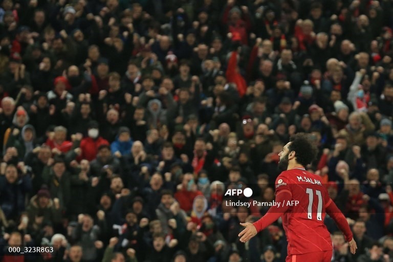 Salah đang có một mùa giải ấn tượng cùng với Liverpool. Ảnh: AFP