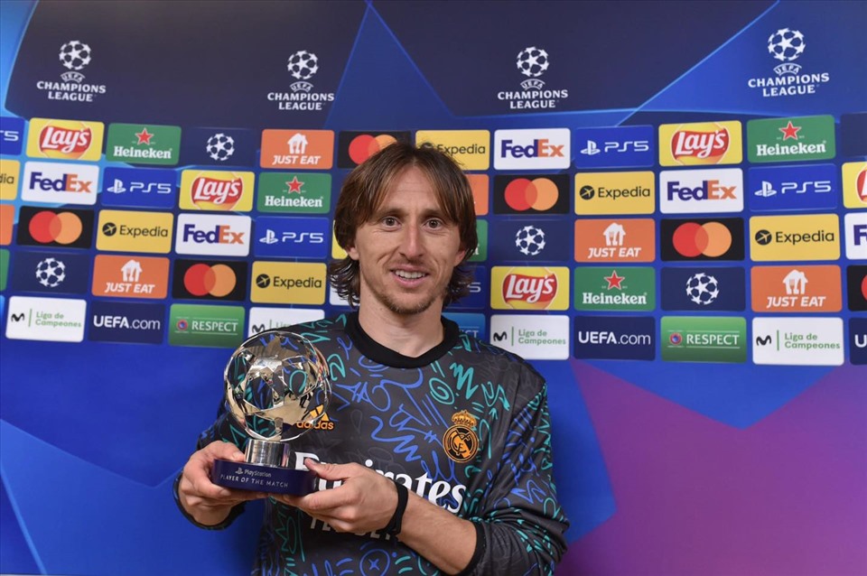 Một trận đấu quá hay, xứng đáng MVP dành cho Modric. Ảnh: UEFA