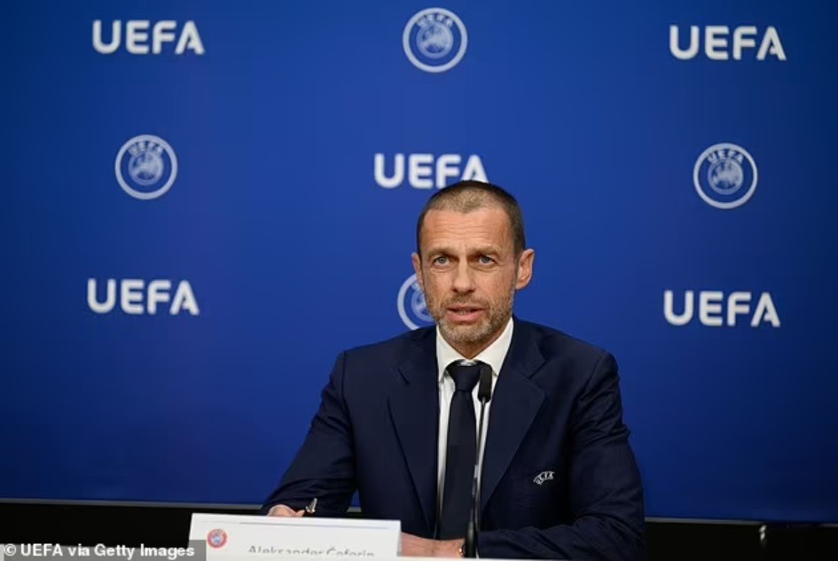 UEFA và Chủ tịch Aleksander Ceferin phản đối quyết liệt Super League nhưng lại lấy ý tưởng của Super League để cải tổ Champions League. Ảnh: UEFA