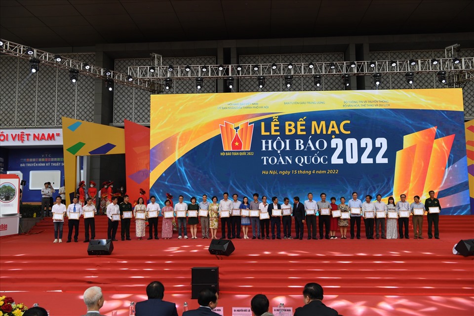 Lễ bế mạc Hội báo toàn quốc 2022 diễn ra chiều nay (15.4). Ảnh: Hải Nguyễn