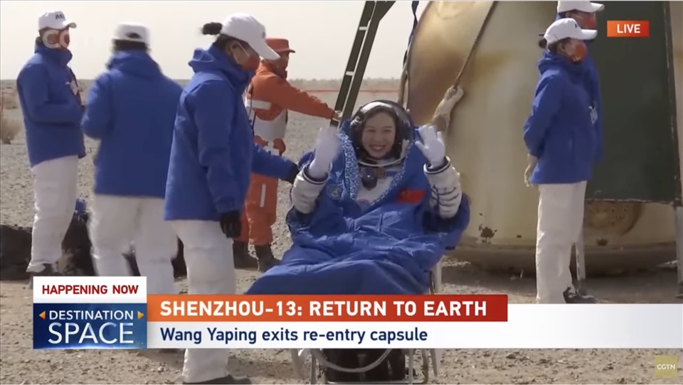 Astronaut Wang Yaping returned to Earth.  Photo: CCTV
