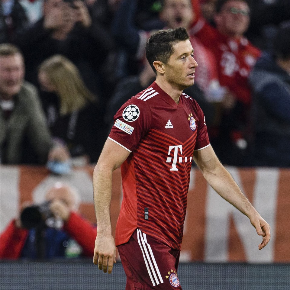 Lewandowski không thể giúp Bayern vượt qua Villarreal. Ảnh: AFP