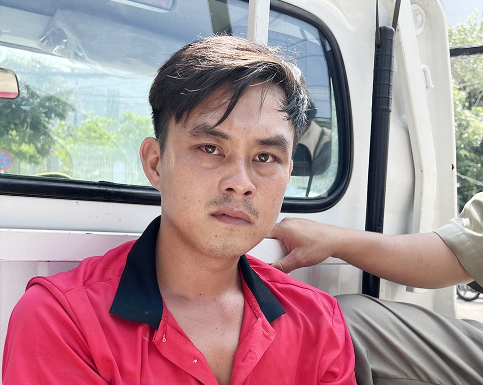 Đối tượng Nguyễn Ngọc Thành bị tạm giữ hình sự để làm rõ hành vi giết người. Ảnh: VT