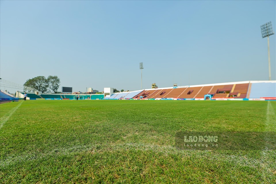 Mặt có sân Việt Trì đang đạt chất lượng tốt nhất vào thời điểm này để sẵn sàng phục vụ cho các trận đấu của U23 Việt Nam.