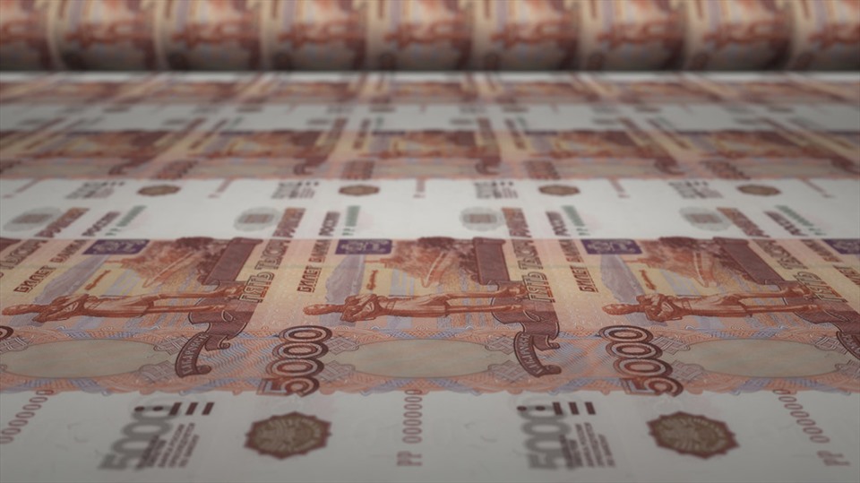 Tỷ giá hối đoái của đồng rúp giúp Nga có lợi thế xuất khẩu. Ảnh: Getty