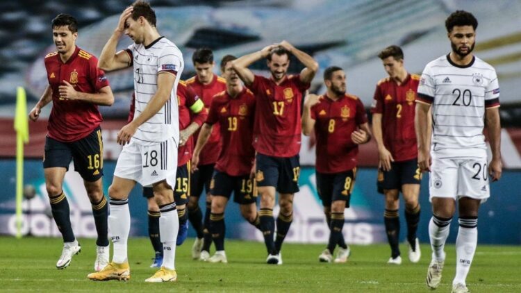 Tuyển Tây Ban Nha từng thắng Đức đến 6-0 cách đây 2 năm. Họ sẽ gặp lại nhau tại vòng bảng World Cup 2022. Ảnh: Getty