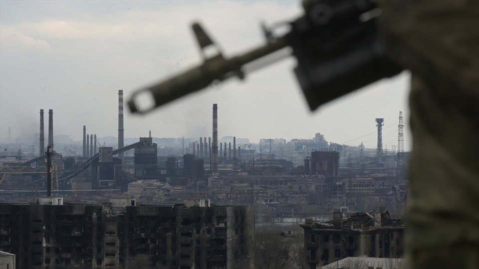 Ukrainian forces are entrenched in the Azovstal steel plant in Mariupol.  Photo: Sputnik