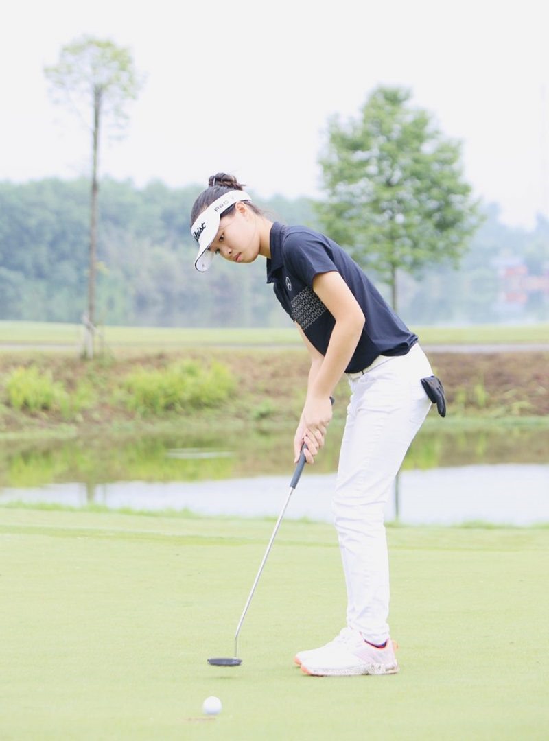 Lê Chúc An là thành viên nhỏ tuổi nhất của tuyển golf Việt Nam dự SEA Games 31. Ảnh: Golf Net