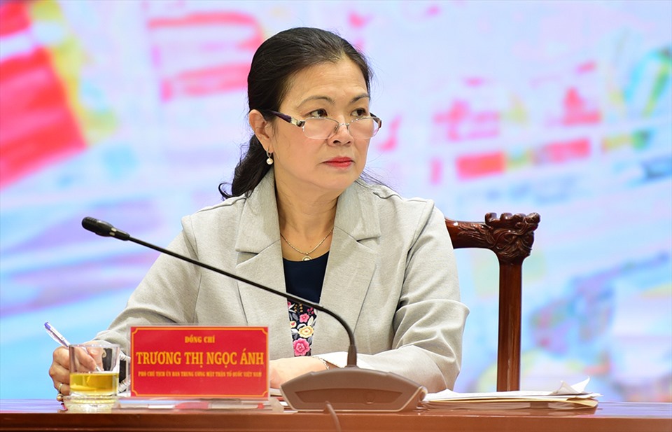 Bà Trương Thị Ngọc Ánh, Phó Chủ tịch Ủy ban Trung ương MTTQ Việt Nam.